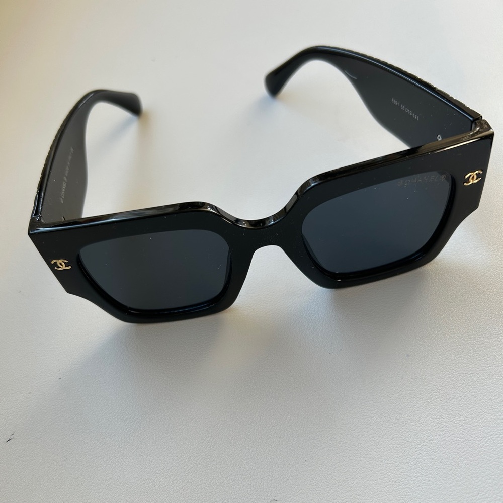 Chanel Square Sunglasses - Black